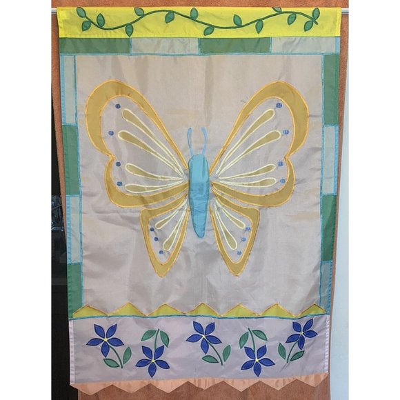 Unbranded Other - Butterfly Spring Yard Flag 27x 38 Inch Garden decor
